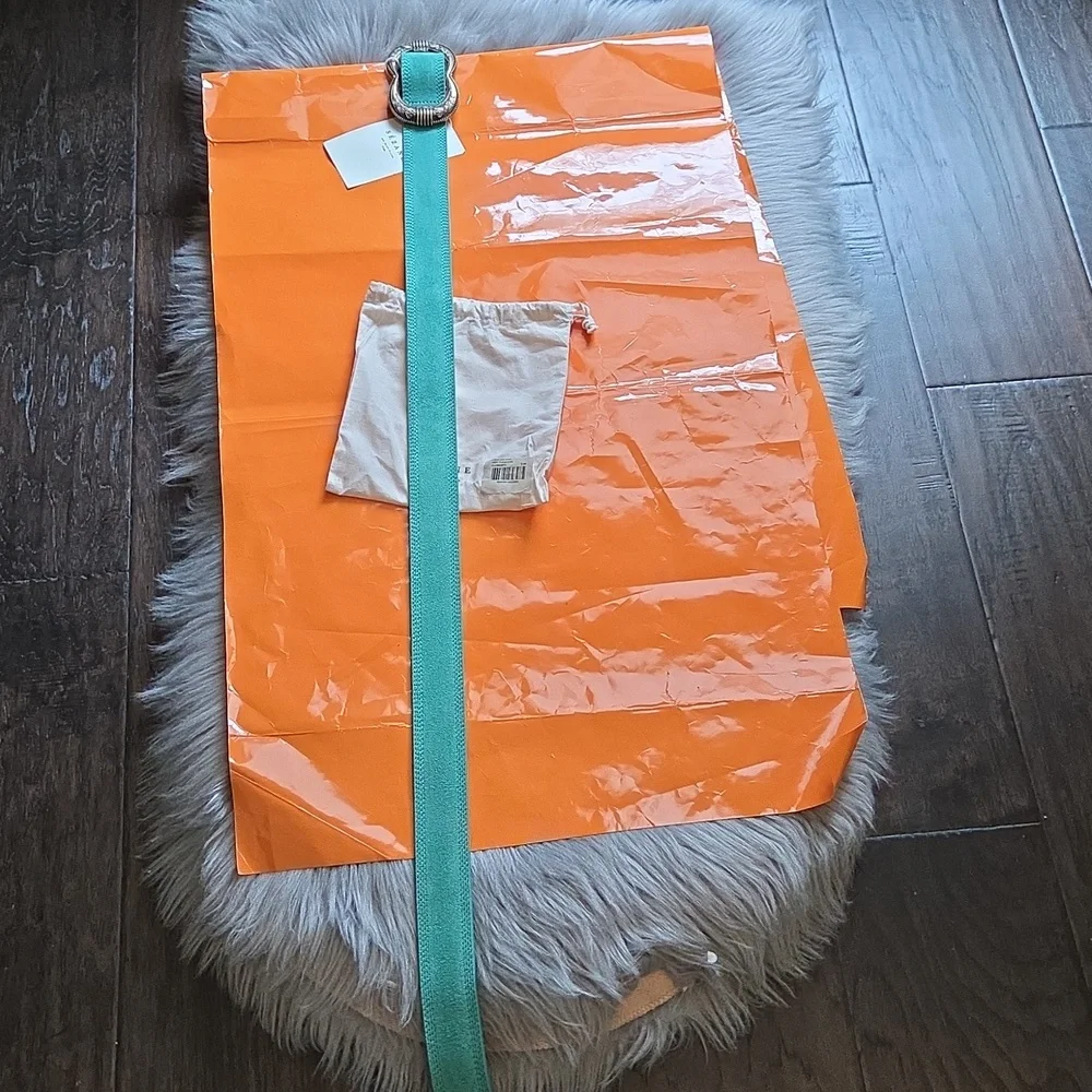 Nwt! Sezane GAIA belt Turqouise Green - Picture 3 of 8